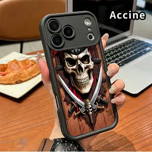 Phone Case for iPhone 17 Pro Max 16 Plus 15 14 13 12 11 Air E Pirate Full Body Protection Shockproof Soft Silicone Cover