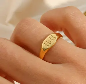 14K Gold Plated 11:11 Ring - Non Tanish - Design Ideal for Daily Use