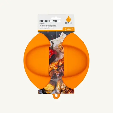 BBQ Grill Mitts | Heat Resistant Silicone Oven Mitts for Grilling & Smoking (Up to 480°F)