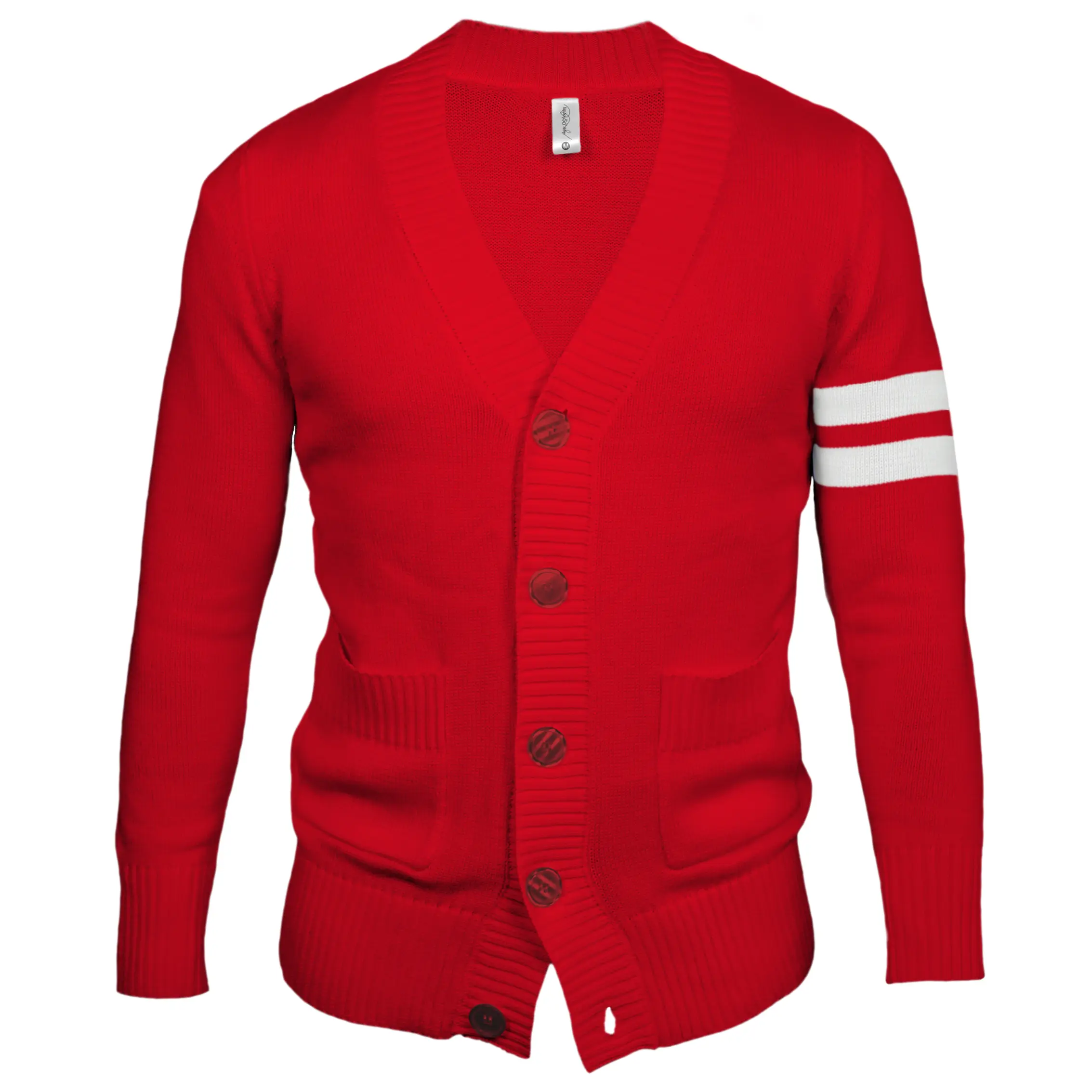 Hip Hop 50's Shop - Mens 1950s Letterman Cardigan Sweater Classic Fashion vintage wardrobe Menswear Retro Knitwear