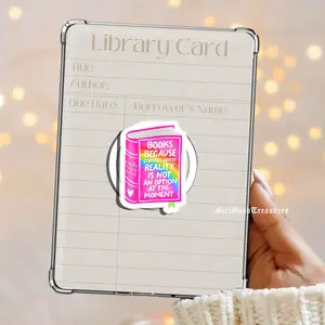 Pink Fantasy Book Not Coping With Reality Mental Health Magnetic Kindle Grip Kindle Holder Book Lover Grip Kindle Accessories Phone Holder MagSafe PopSocket Phone Grip Magnetic Pop Socket Phone Grip