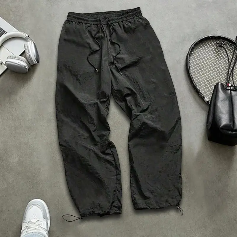 Men’s Summer Straight-Leg Athletic Pants – Loose Fit, Casual and Versatile for Sports and Fitness