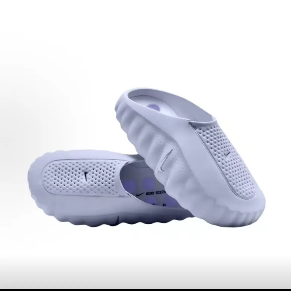 Brand New Sealed Original Box Unisex Light Lavender Purple EVA Slide Sandals Purple Dot Massage Non Slip Quick Dry Breathable Mesh Indoor Bathroom Beach Gym Casual Slip On Trainers