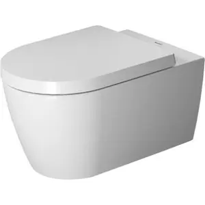 Duravit 2529090092 ME by Starck Dual Flush One-Piece Wall Mounted Rimless Elongated Toilet