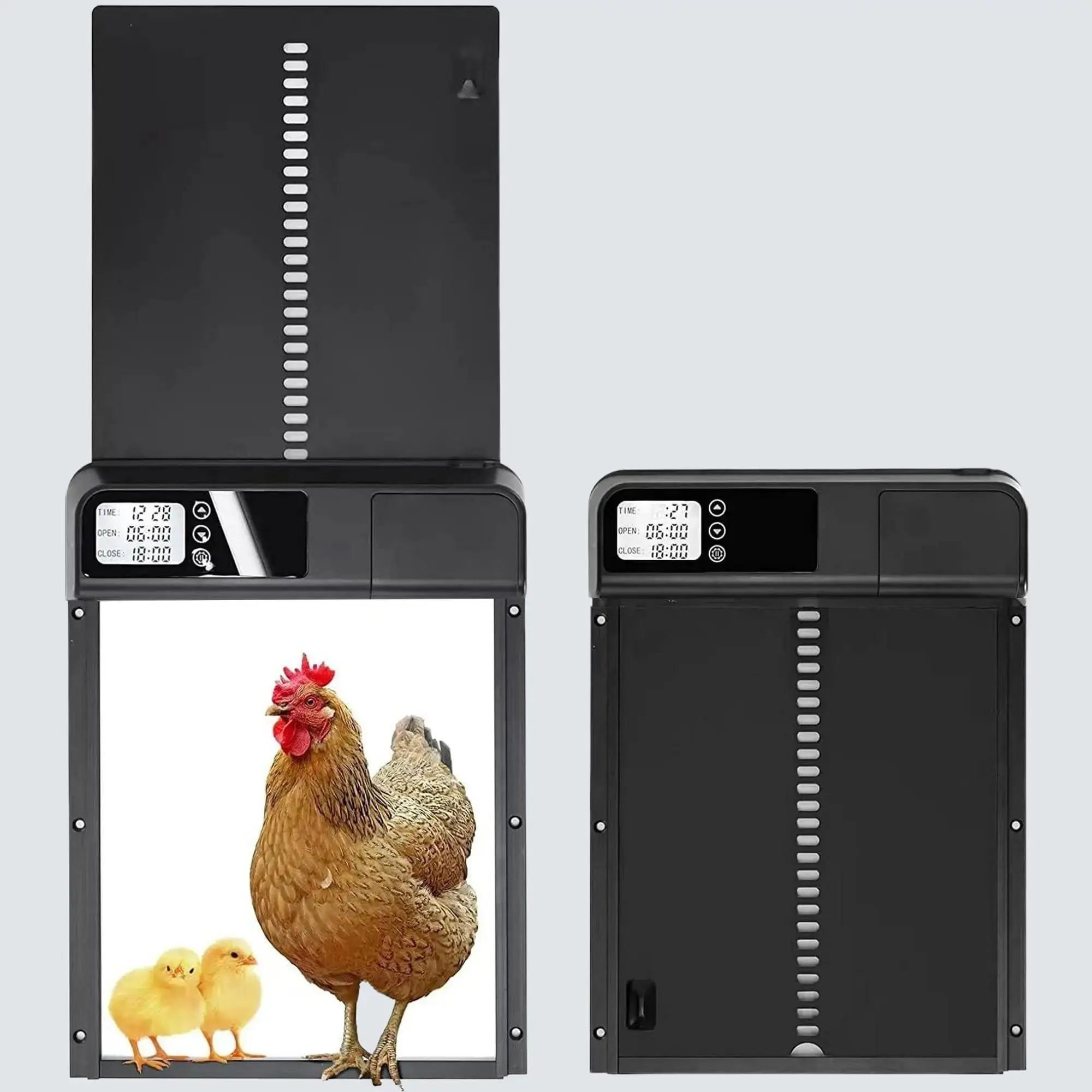 FarmParadise Automatic Chicken Coop Door #SummerVibes #PetLovers – Battery Powered Auto Chicken Door with LCD Display, Weatherproof Timer & Manual Mode