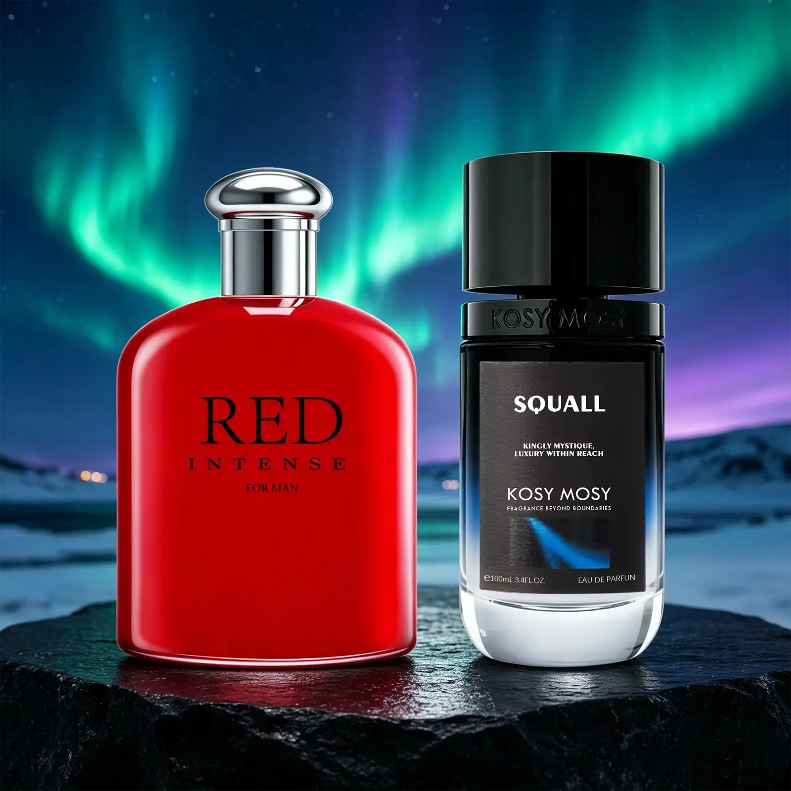 2-Pack Men's EDP, Spicy Woody Duo, Cranberry Grapefruit Lemon Saffron Sage Amber Coffee / Bergamot Pepper Sichuan Lavender Pink Pepper Vetiver Patchouli Cedar, 100ML/3.4 FL OZ Each, Long-Lasting 6-8H, Perfect for Dates Daily Parties Business Gifting