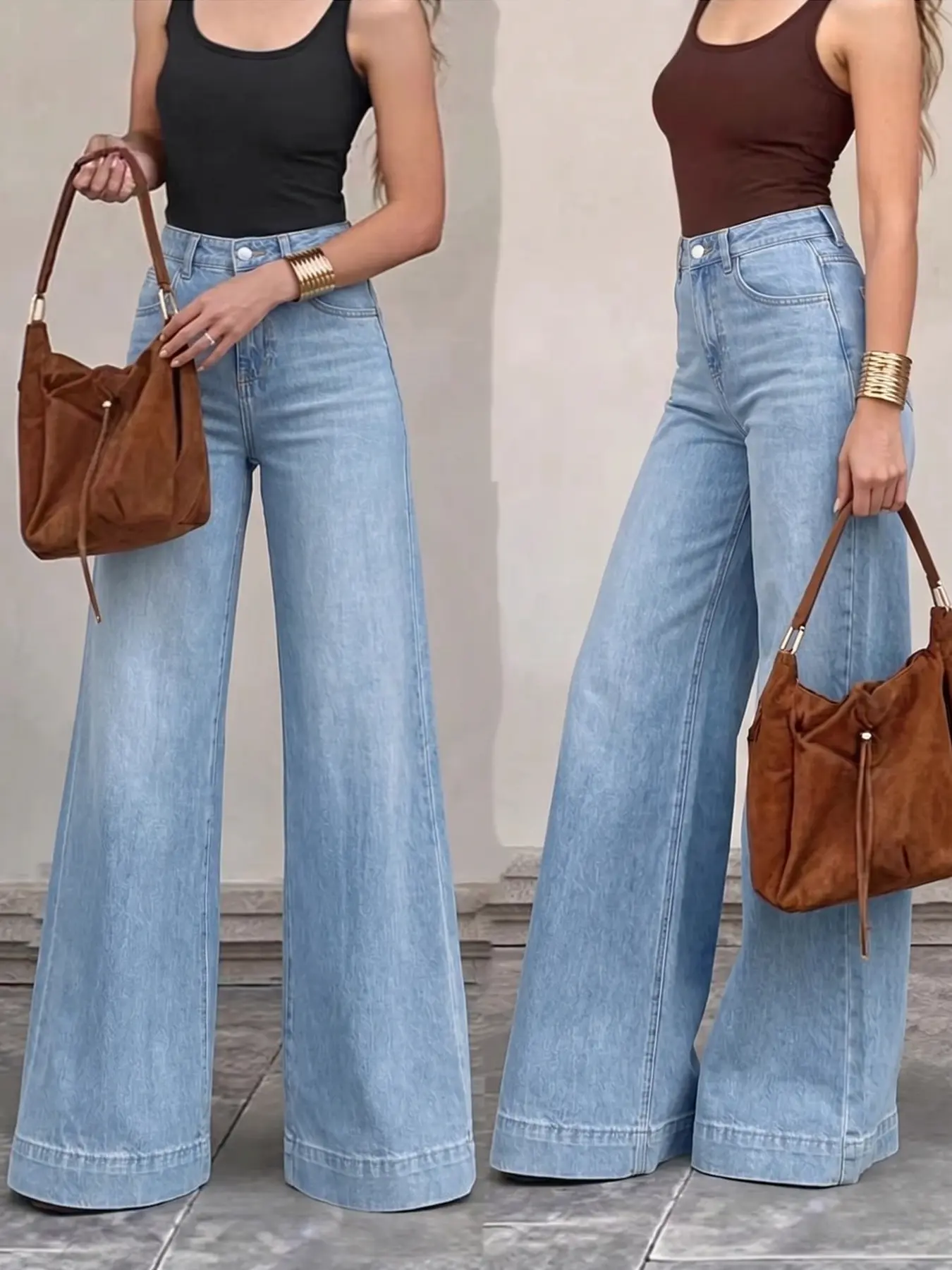 Women's Mid-Rise Tummy Control Gwen Flare Jeans - 3 Inseam Options (Black)