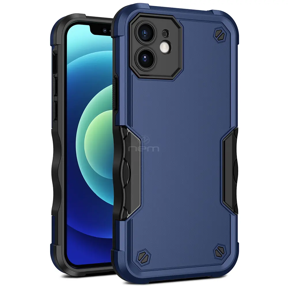 iPhone 11 (6.1") Non Slip Shockproof Hybrid Case HYB76 Blue Accessories Cover