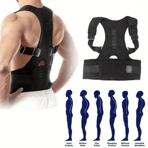 Magnetic Posture Corrector Back and Shoulder Support Brace Adjustable Belt Band for Men and Women