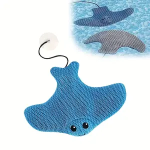 Fish Shape Scum Absorber Sponge Reusable Oil Absorbing Cleaner for Hot Tub Spa Swimming Pool Essential Bath Accessory for Kids Adults