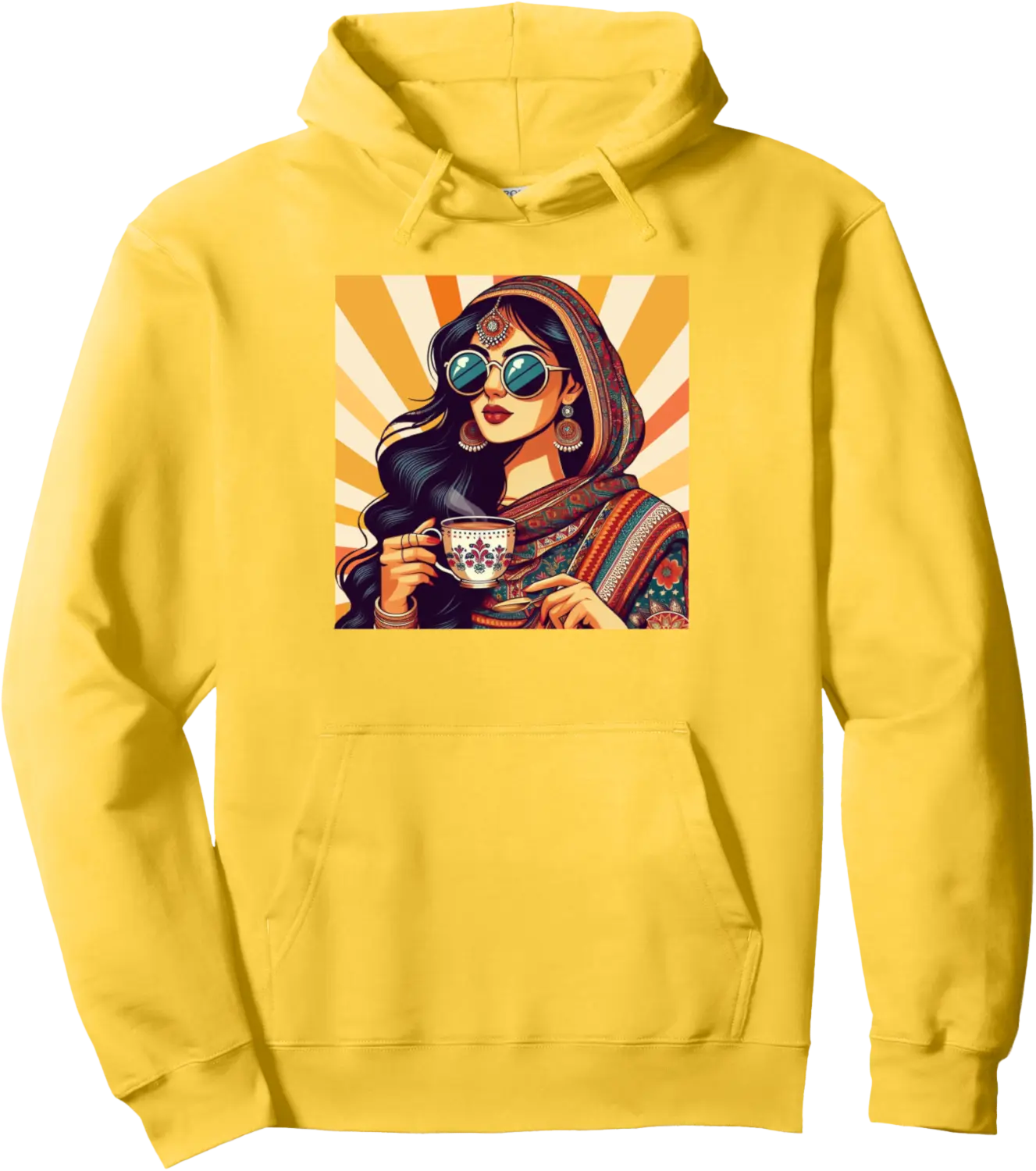 Indian Girl Indian Masala Chai Bollywood Meet Me In India Pullover Hoodie - Janessaho Shop 64B0F26FC4XK