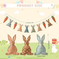 Crayon Style Rustic Easter Felt Bunny