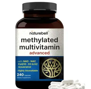 Methylated Multivitamin for Men and Women, 240 Capsules | 27-in-1 Formula with Vitamins B Complex, C, D3, K2, NAD, NAC, CoQ10, Resveratrol, Magnesium, Zinc & More | Daily Essential Vitamins