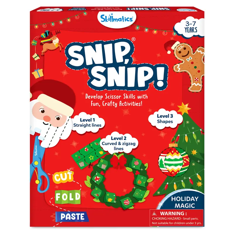 Skillmatics Snip, Snip - Art & Craft Activity, Practice Scissor Skills, Craft Kits, Gifts for Toddlers, Girls & Boys Ages 3 to 7 paper crafts