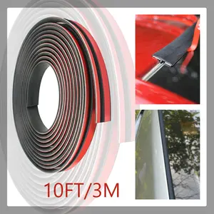 10FT Car Rubber Seal Strip, Universal T-Type Adhesive Weather Stripping for Door, Trunk, Windshield - Dust, Water & Noise Protection Car Parts Auto Parts