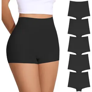 No Show Boy Shorts Underwear for Women Seamless Panties Boxer Briefs Pack