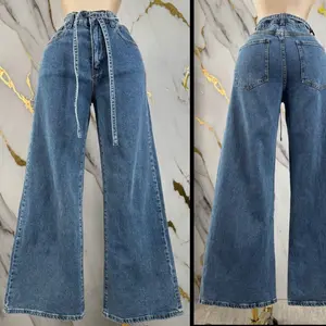 High-Waisted Wide-Leg Jeans for Women - Comfortable & Stylish Denim Pants with Classic Fit