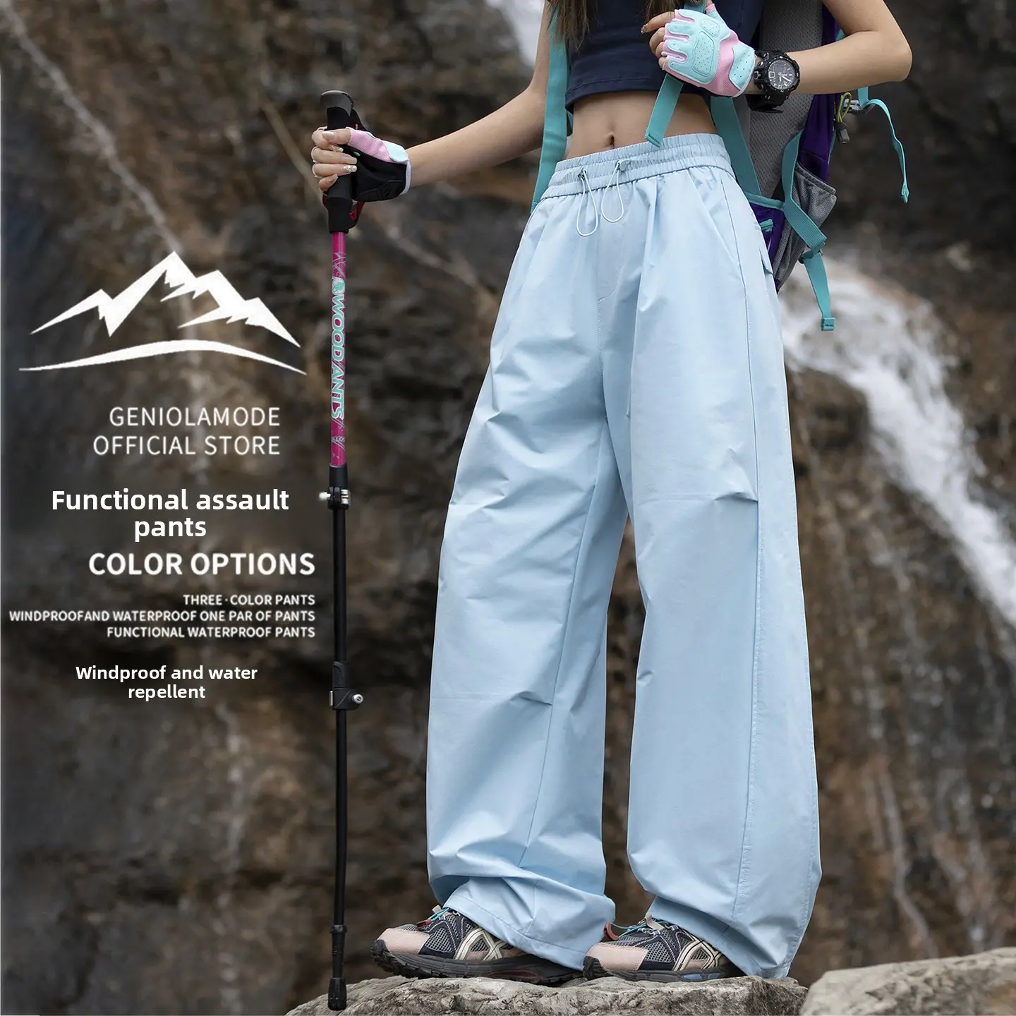 Unisex Straight-Leg Softshell Cargo Joggers - Windproof, Quick Drying, Breathable, Universal Sizes Including 2XL Plus Size, Cold Wash All-Season Outdoor Hiking Pants