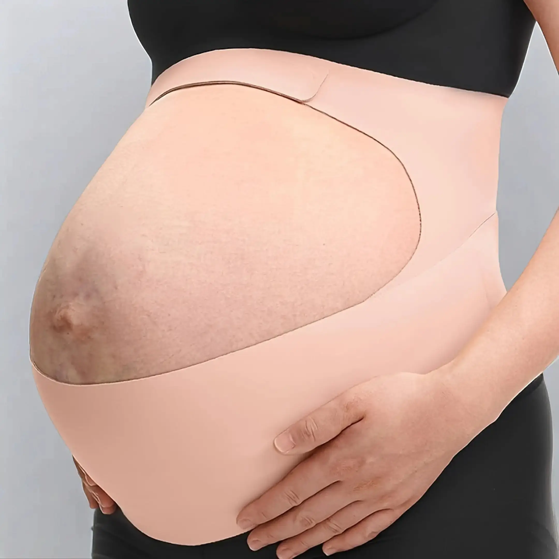 Professional Maternity Belt, Breathable & Elastic Belly Band for Third Trimester, Pregnancy Supplies for Women，Available in Light Beige and Black