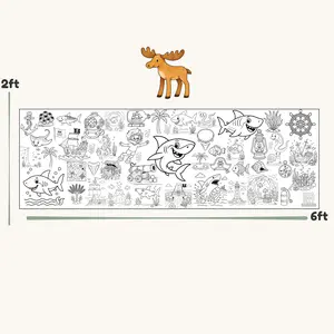 Shark Theme Giant Coloring Banner