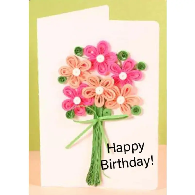 Greeting Paper Quilling Kit by Wizardi F07M3-5-FL5