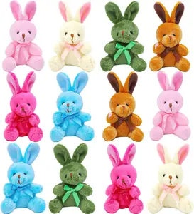 Easter Gift 12-Pack Easter Plush Bunnies - Stuffed Animal Toys, Egg Fillers, Party Favors