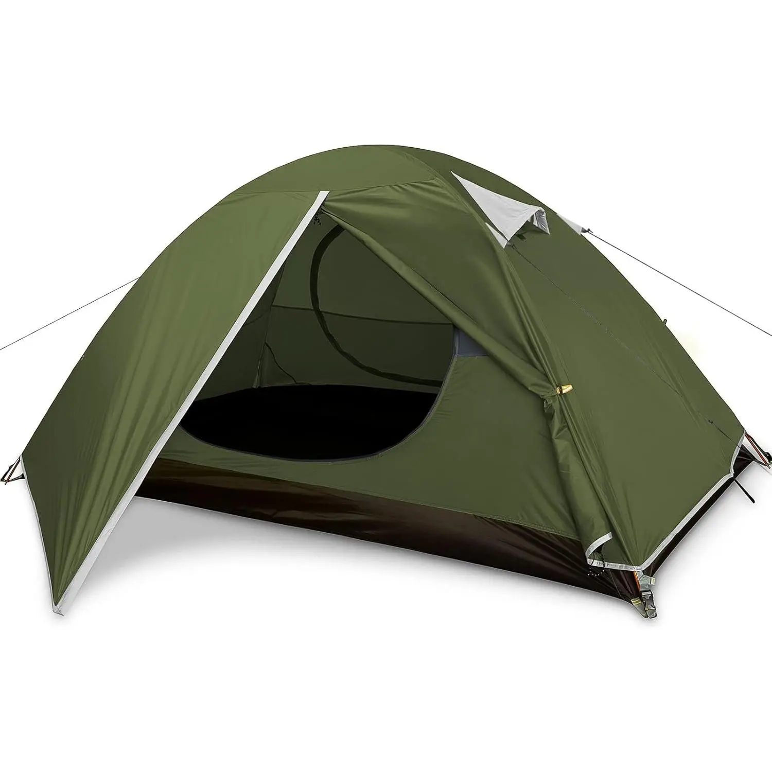 Camping Tent 1/2 Person Tent  Two Doors Backpacking Tent Easy Setup Lightweight for Outdoor, Hiking Mountaineering Travel