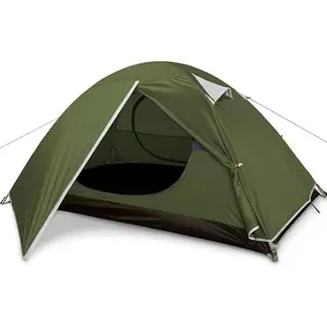 Camping Tent 1/2 Person Tent  Two Doors Backpacking Tent Easy Setup Lightweight for Outdoor, Hiking Mountaineering Travel