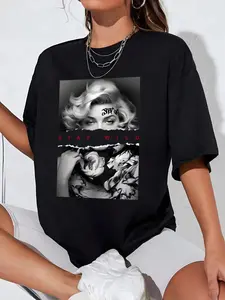 Oversized Marilyn Monroe T-Shirt, Vintage Washed Stay Wild Graphic Tee, Retro Iconic Shirt for Women, Aesthetic Y2K Top, Trendy Attitude Apparel, Unique Gift for Her