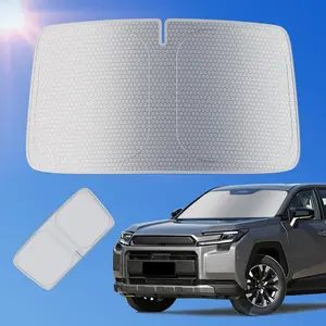 Portable Foldable Car Sunshade Outside - Double-Layer UV Protection Windshield Sunshade for Sedans, SUVs, MPVs, with Dirtbag Hacky Sacks and Graphene; Please specify vehicle model, size, and color in order notes