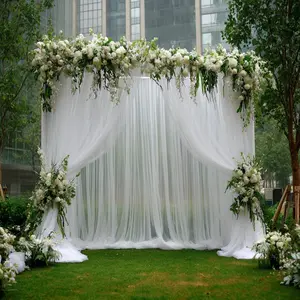 1/2/3-piece pack, 76*500cm simple white semi-transparent festive party tulle, suitable for wedding decoration, Wedding party backdrop, festive party decoration, indoor and outdoor decorations, perfect for Valentine's Day/spring weddings