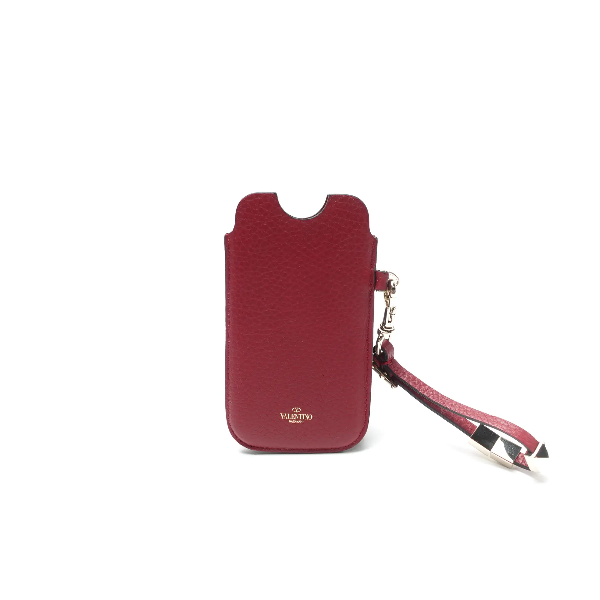 Pre-owned Valentino leather Bag Accessories Red Phone Holder T10443772