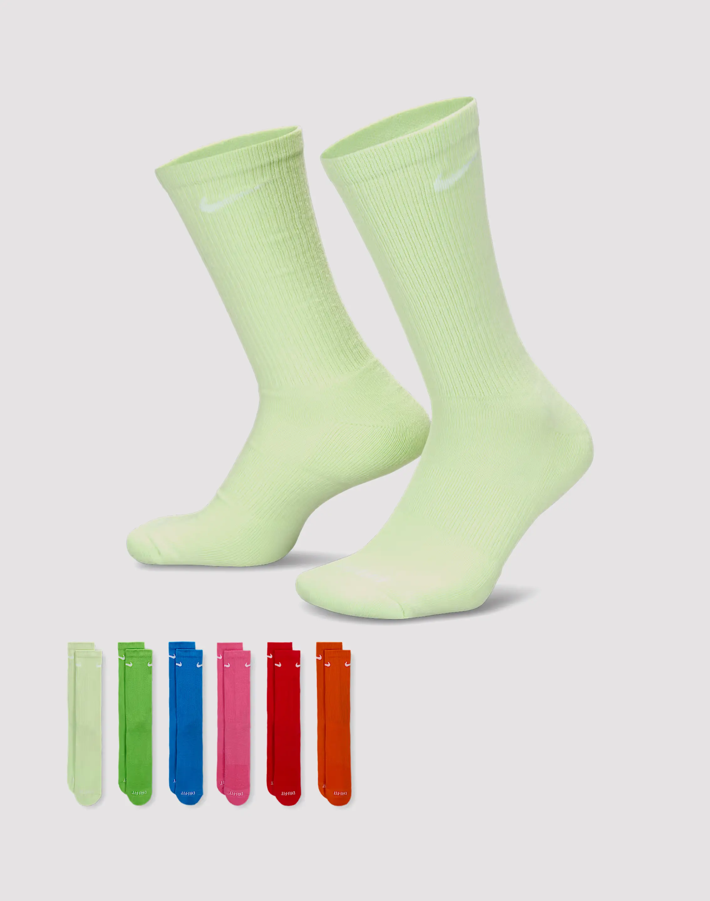 Mens Nike Everyday Plus Cushioned Training Crew Socks 6-Pack