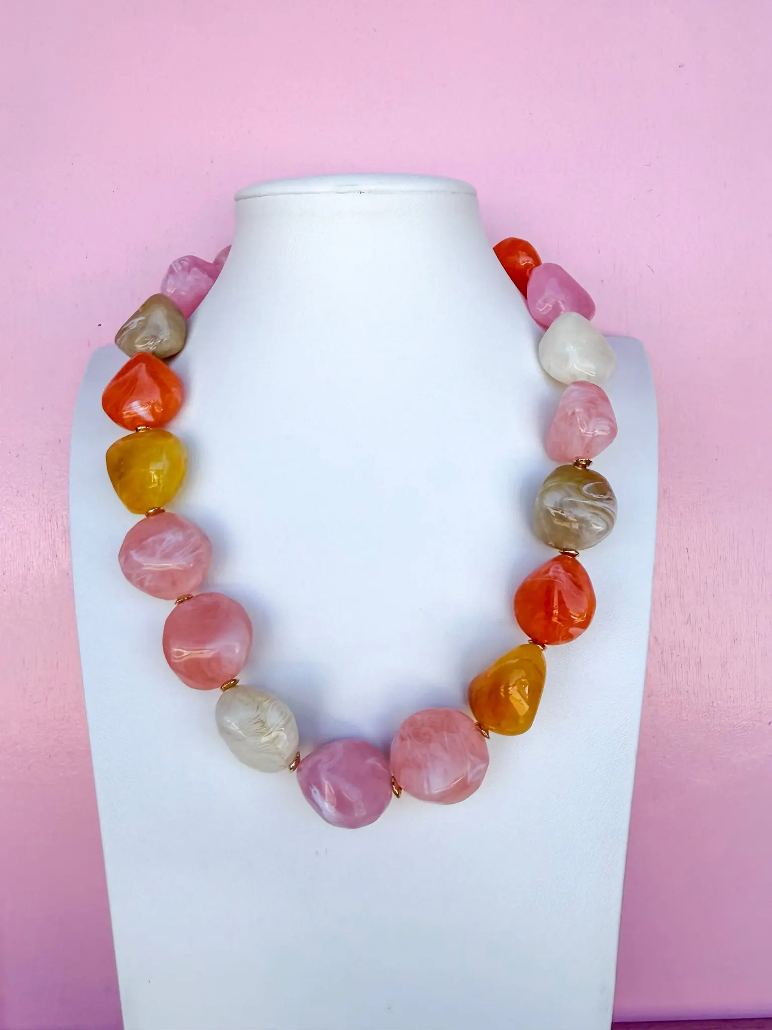 Soft Spoken Necklace - Pink Multi