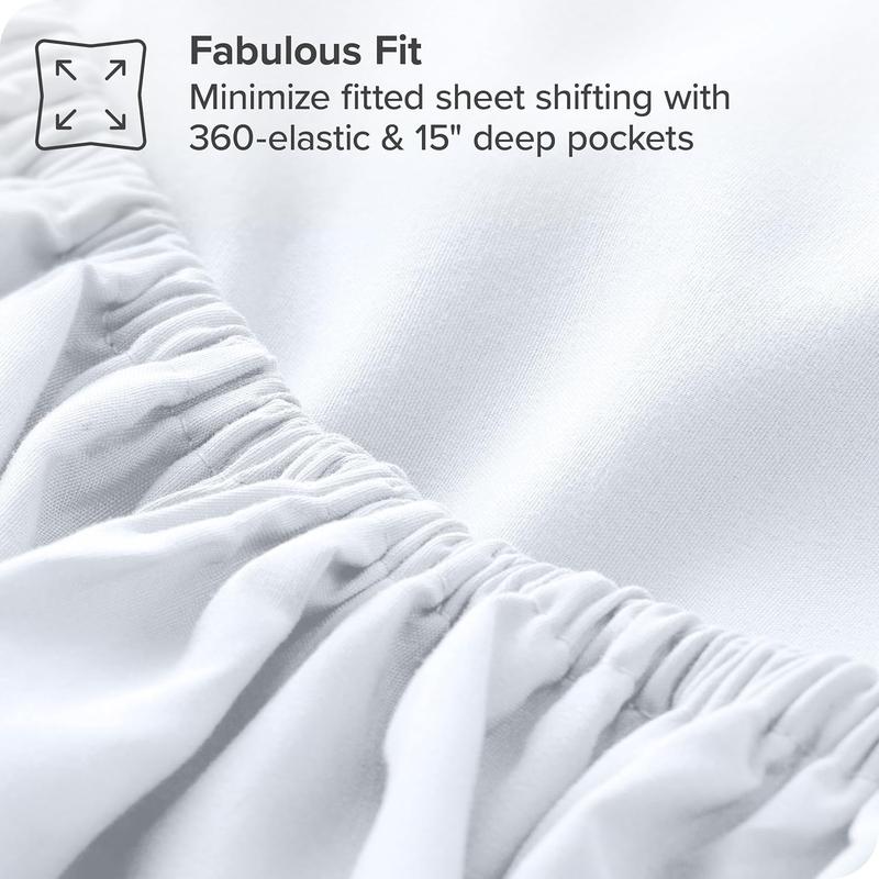 Hotel Luxury Queen Sheet Set, Extra Soft - 6 Piece Set - Deep Pockets - - Cooling & Breathable - Wrinkle, Fade, Stain Resistant - Includes 4 Pillowcases (Queen, White)