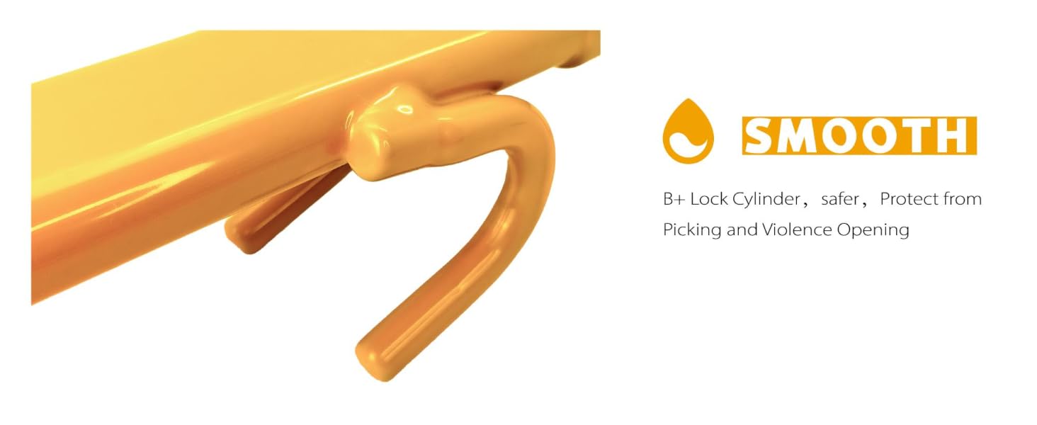 Steering Wheel Lock for Universal Adjustable Length Anti-Theft Device Locks Double Hook Locks for SUV Pickup Truck Van(Yellow)