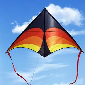 Large Triangle Kite Suitable for Children and Adults - Easy-to-Fly Outdoor Kite for Children Aged 8 to 10, Suitable for Beach and Family Activities, Includes String and Handle