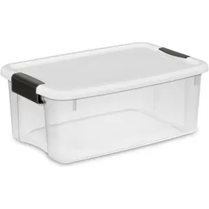 STERILITE 19848006 Ultra Storage Tote with Titanium latches, 18 Quart