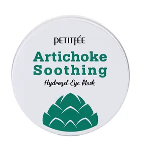 Artichoke Soothing Hydrogel Eye Mask 60ea (30pairs) - Soothing Eye Patch with Artichoke, Mugwort, Cabbage, Broccoli Extracts, Hydrates Under Eye Area, Cooling, Calming, Refreshing Eye Care