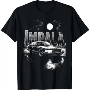 Casual Cotton shortsleeve tees Impala B Body City Scene Impala SS Car 94-96 Coupe Impala T-Shirt