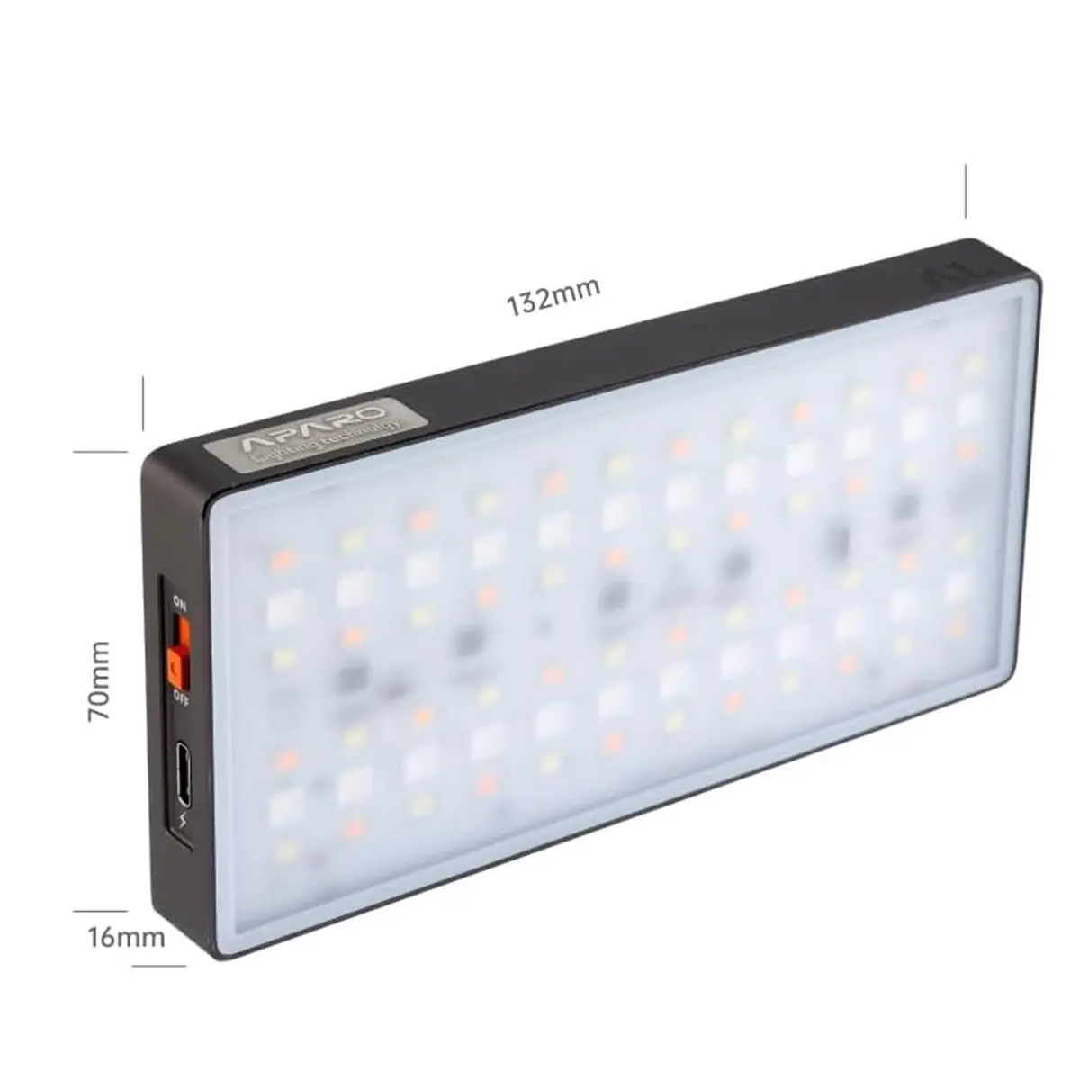 FalconEyes APARO A1 Pixel Led Light Panel 10w RGBWW Led On Camera Light CRI 97+ 2000K-20000K Pixel-Mappable Light with Honeycomb Grid and Softbox,Magnet Adsorption Function,36 Lighting Effects,Four Power Saving Modes,Meet the Needs for Creator