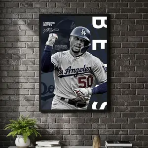 [ SPORT UNFRAMED - SALE UP TO 45% ] Mookie Betts Elite Series Baseball Sports Poster Dynamic Athlete Wall Art
