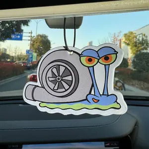 Turbine Snail Hilton Car Air Freshener, Long-Lasting Scented Paper Pendant, Aromatherapy Fragrance for Rearview Mirror & Vent, Car Interior Accessories, Hanging Car Diffuser