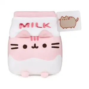 GUND Pusheen Strawberry Milk Cat 6" Plush Toy, Cuddly Doll Gift, Fluffy Milky Kawaii Animal, Soft Squishy Companion, Soft Collectible