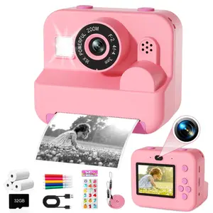Polaroid instant camera, portable camera, 16x digital zoom HD digital camera, comes with 32GB SD card, perfect children's birthday gift