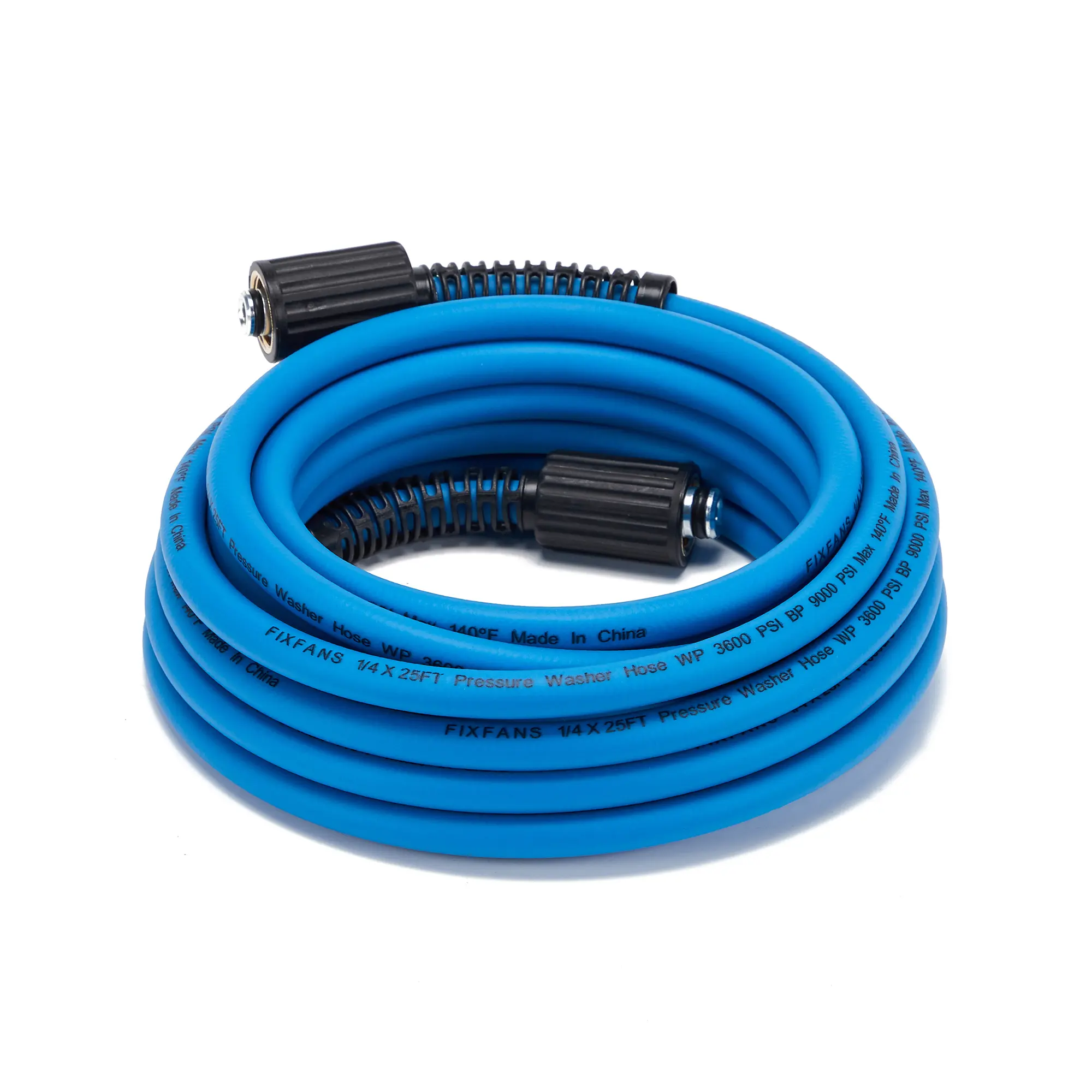 FIXFANS Pressure Washer Hose – 1/4" X 25 FT High Power Washer Extension Hose – Kink & Wear Resistant High Pressure Hose for Replacement – Compatible with M22 Fittings – 3600PSI, DealsForYouDays