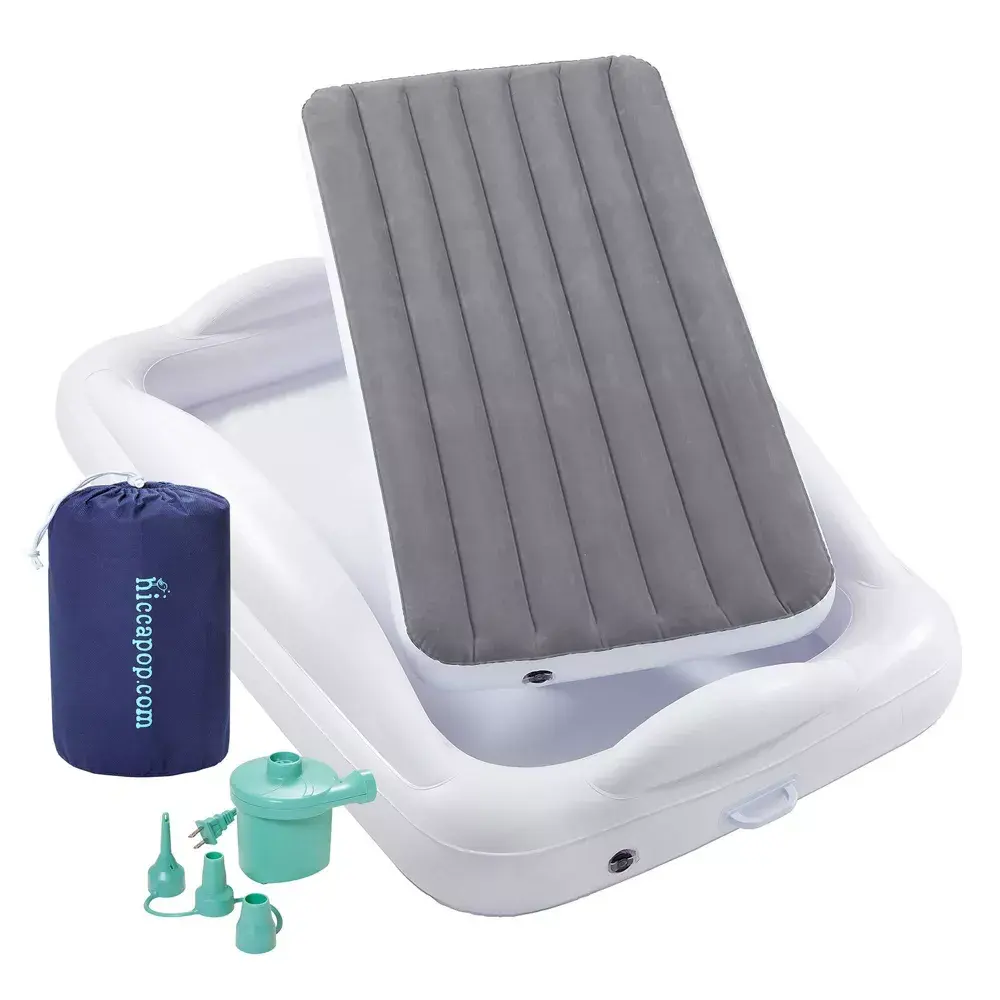 Hiccapop Inflatable Toddler Bed - Gray