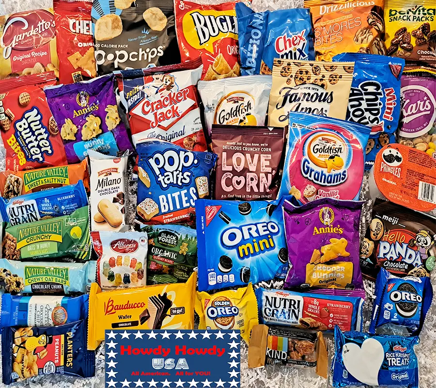 Just the Snacks! Box-A Large Variety of Popular Name-Brand American Snacks