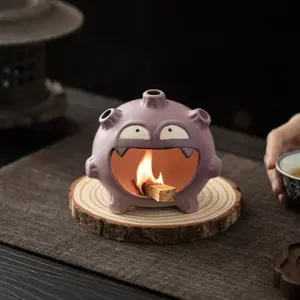 Creative Gas Ceramic Incense Burner Wall Fireplace Sage Holy Wood Burning Plate Yoga Meditation Purification De-Magnetization Aromatherapy Lamp Aromatherapy Scent Diffuser