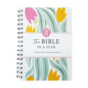 Women's Bible Study Guide, Elegant Floral Design, Soft Colors, Spiral Binding, Daily Prayer & Meditation Journal, Perfect Gift, Office Stationery Supplies